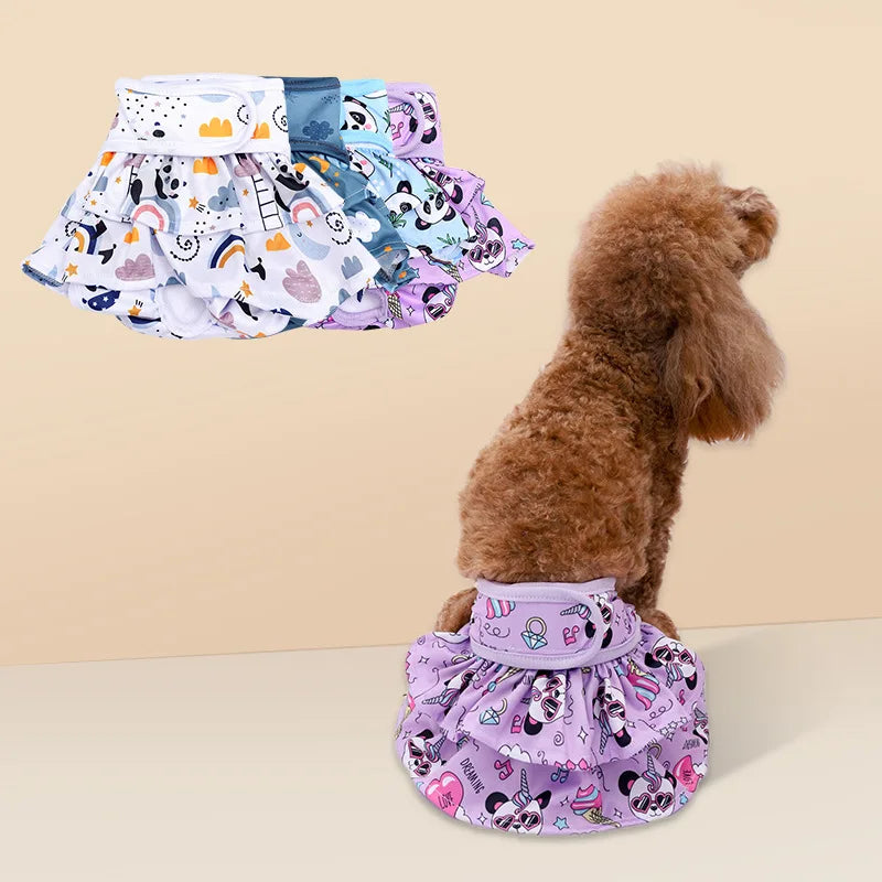 Pet Physiological Pants Washable Bichon Dog Safety Pants Menstrual Diapers